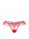 Tease Dot Mesh Ruffled Thong Panty