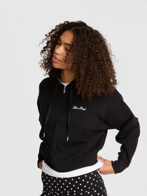 Толстовка с капюшоном (Hoodie) на молнии (Full-Zip) укороченного кроя (Shrunken) из флисовой ткани (Campus Fleece™)