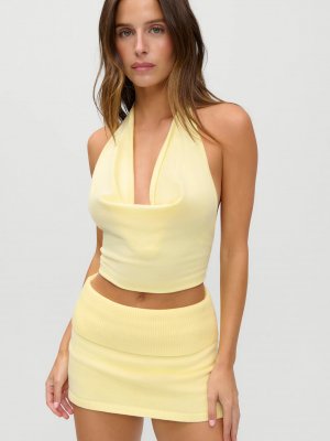JENNIE x Frankies Bikinis топ Briar с завязкой на шее из трикотажа Cloud Knit