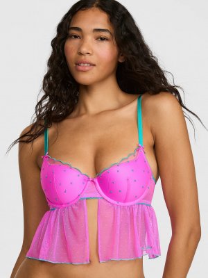 PINK Wink™ Корсетный топ с лёгкой подкладкой и вырезом-лодочкой
