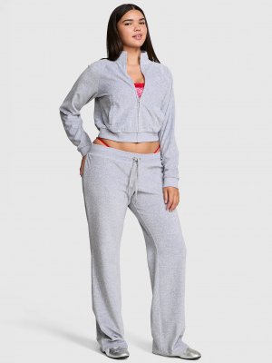 Винтажные велюровые брюки-клёш (flare pants)