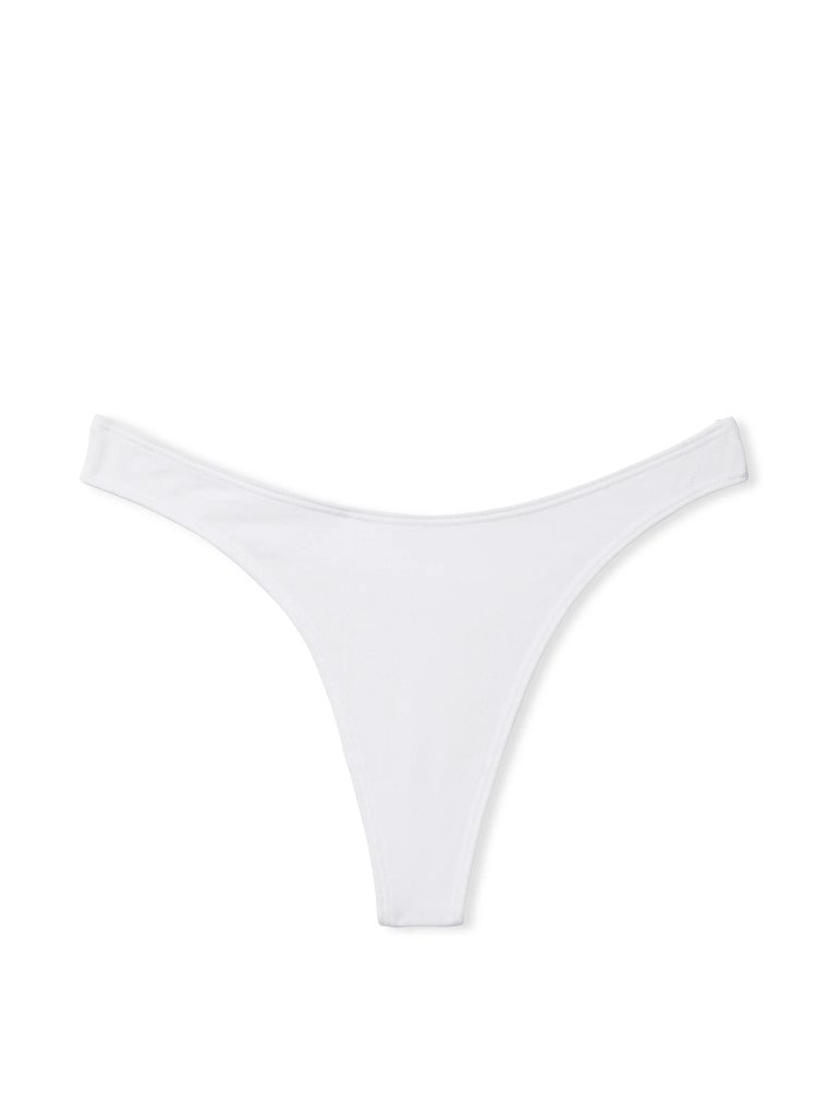 Трусы-стринги (Thong Panty) из стретч-хлопка (Stretch Cotton) с высокой линией бёдер (High-Leg) и плавным вырезом (Scoop)