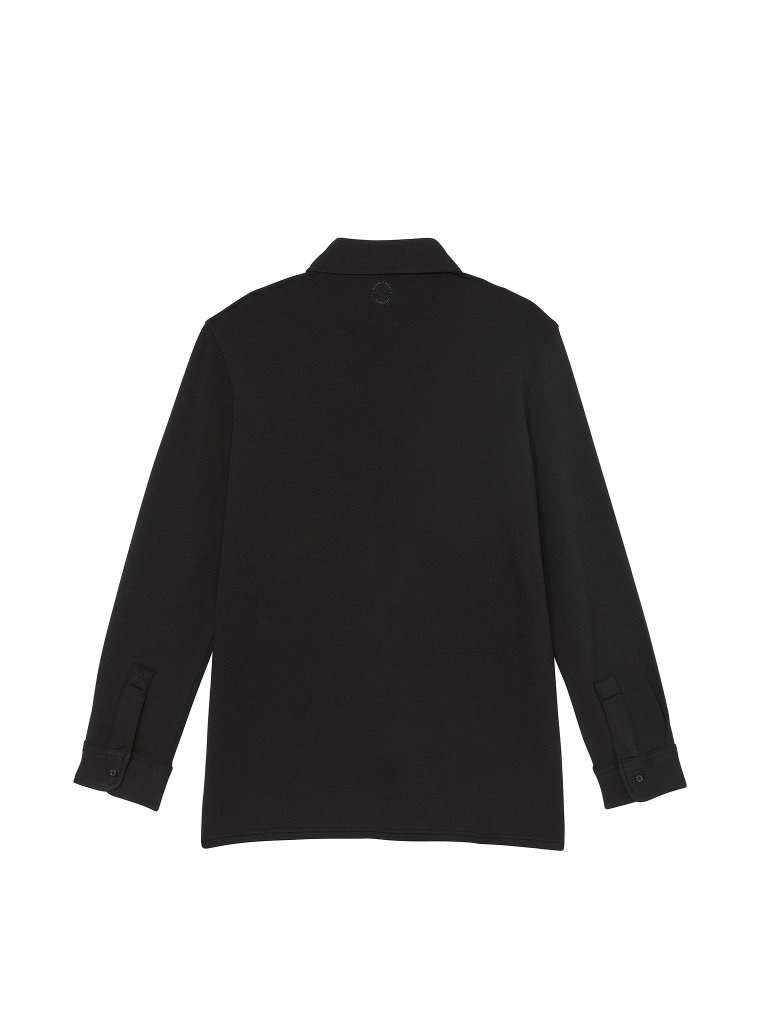 Рубашка оверсайз (Oversized) из начёсанного (Brushed) модального (Modal) флиса (Fleece)