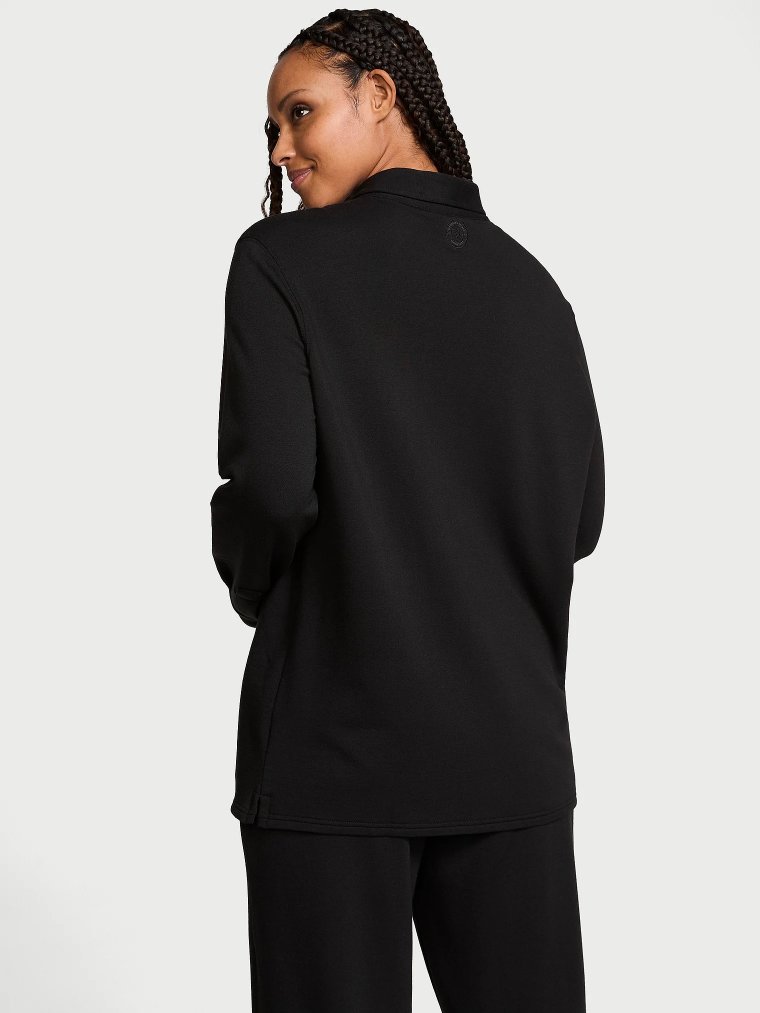 Рубашка оверсайз (Oversized) из начёсанного (Brushed) модального (Modal) флиса (Fleece)