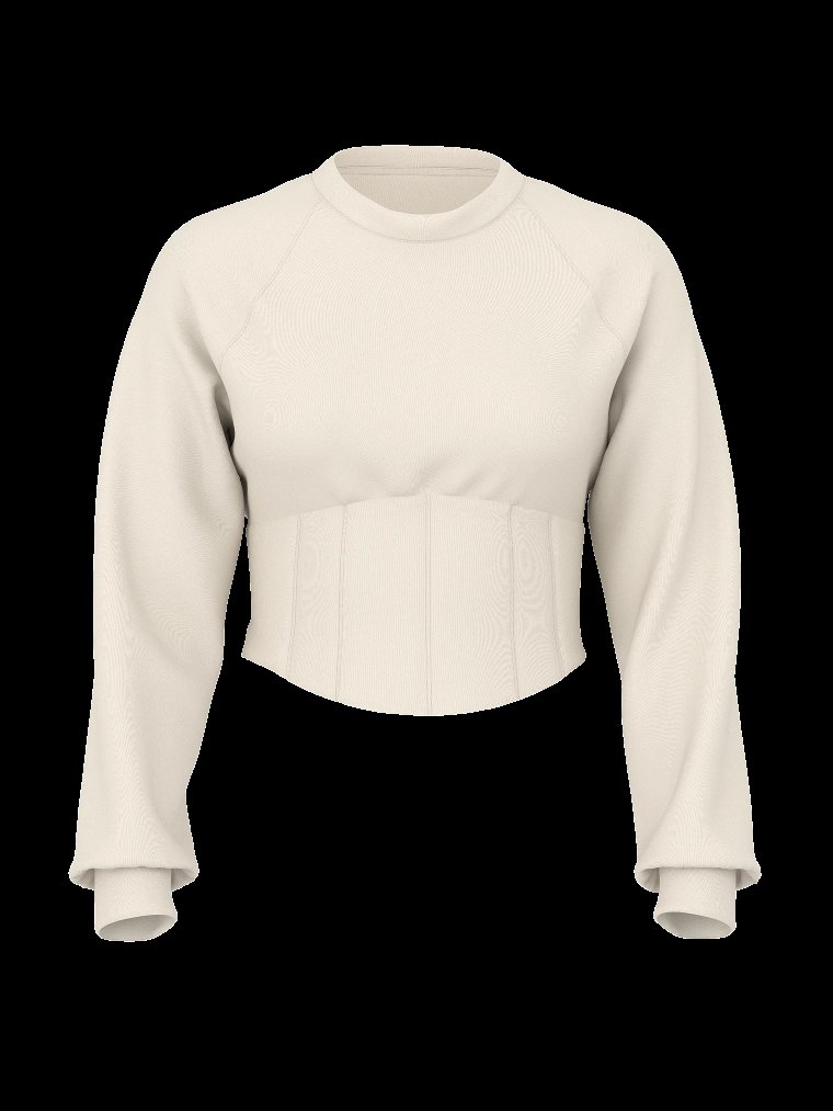 VSX Корсетный пуловер с круглым вырезом из лёгкого трикотажа (Featherweight Knit)