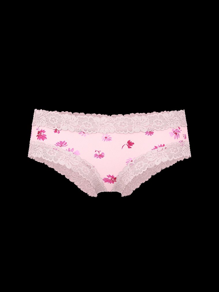 PINK Wink™ Хлопковые трусики-бразильянки с кружевной отделкой