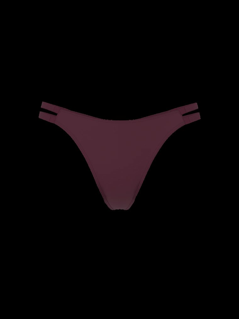 Гладкие стринги (Thong) с двойными блестящими лямками