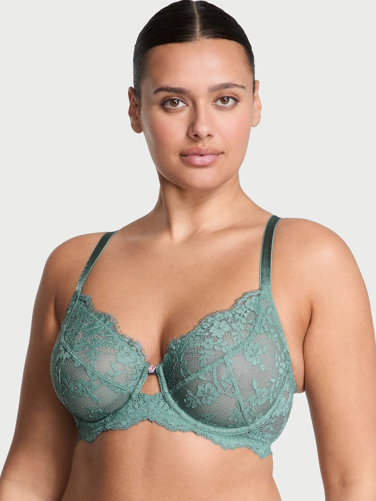Великолепный кружевной бюстгальтер от Victoria's Secret без вкладок с полной чашкой
