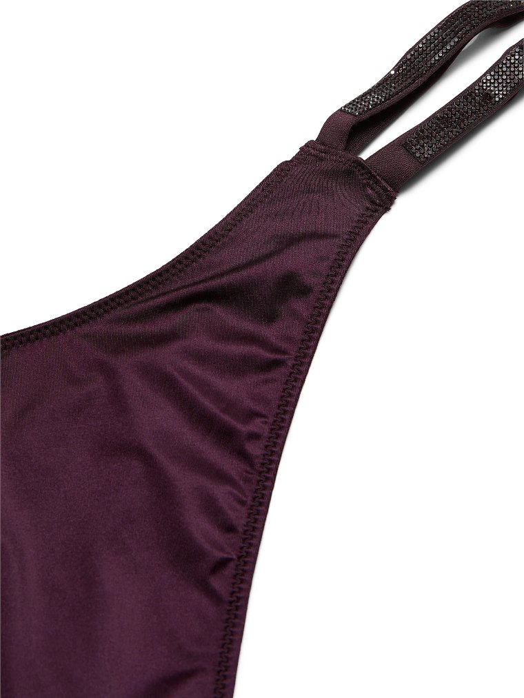 Гладкие стринги (Thong) с двойными блестящими лямками