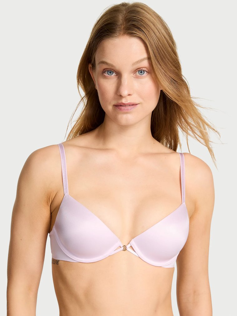 Гладкий слегка подкладной бюстгальтер с глубоким вырезом (plunge demi bra)