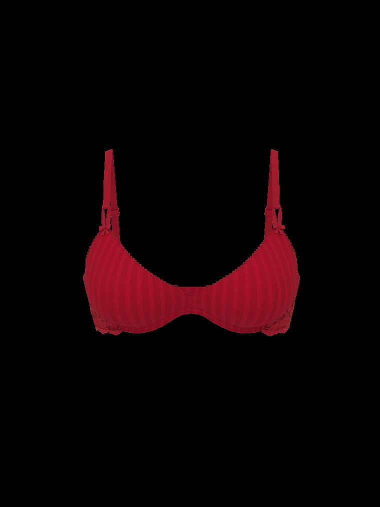 Секси-топ (Sexy Tee) из прозрачной полосатой сетки (Sheer Heritage Stripe) без косточек с эффектом пушап (Wireless Push-Up)