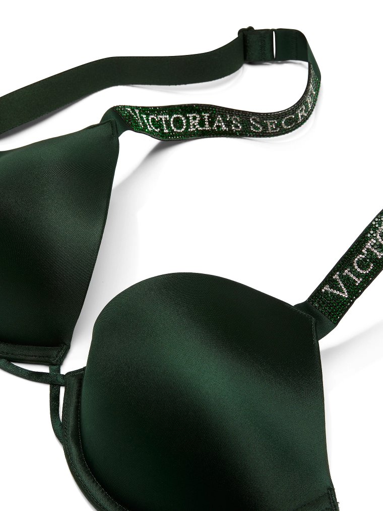 Бюстгальтер (bra) Bombshell с блестящими ремешками (shine strap) с логотипом, вставками на 2 размера чашки (add-2-cups) и эффектом пуш-ап (push-up)