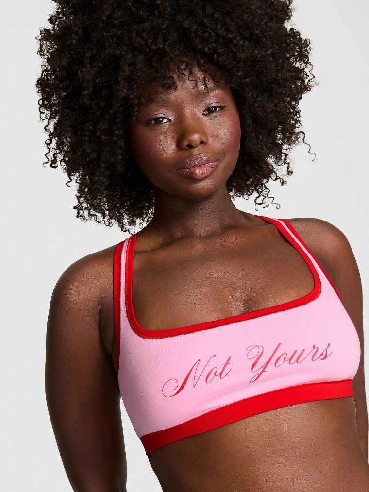 Хлопковый бралетт (Bralette) без подкладки с крученными лямками (Racerback)