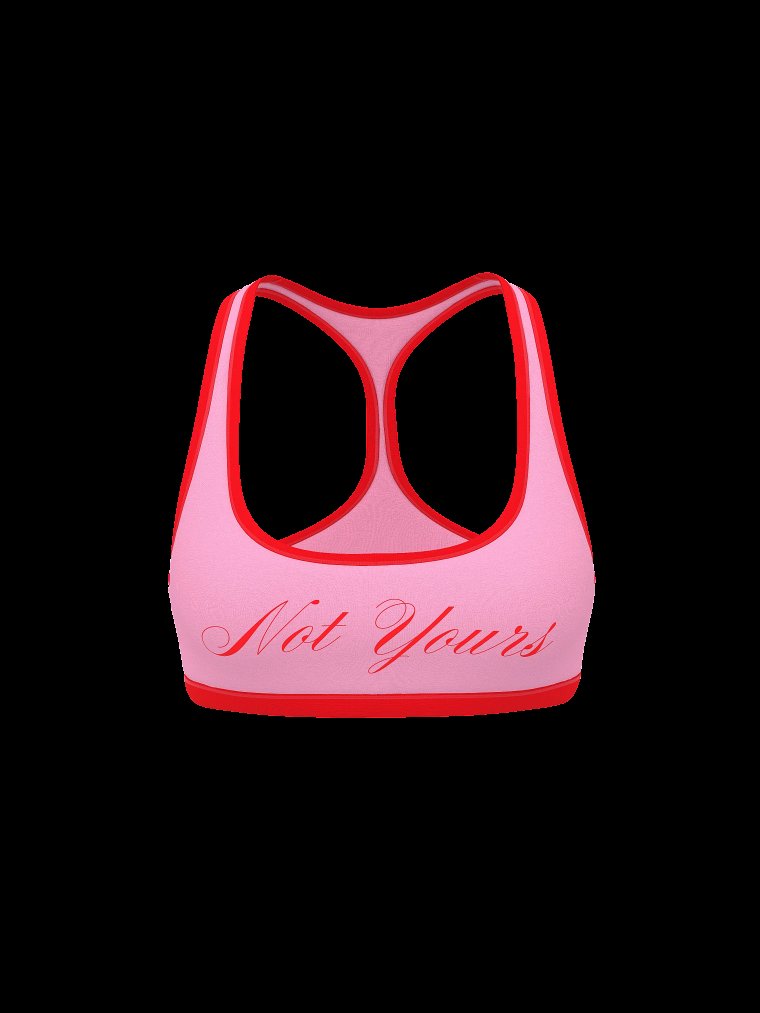 Хлопковый бралетт (Bralette) без подкладки с крученными лямками (Racerback)