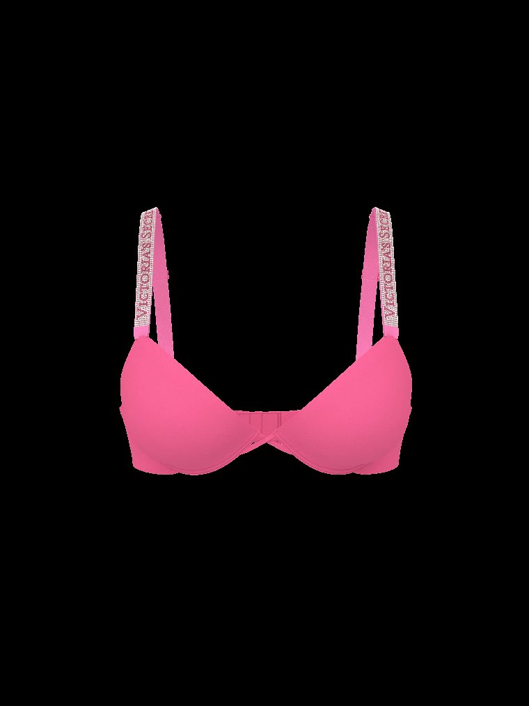 Бюстгальтер (bra) Bombshell с блестящими ремешками (shine strap) с логотипом, вставками на 2 размера чашки (add-2-cups) и эффектом пуш-ап (push-up)