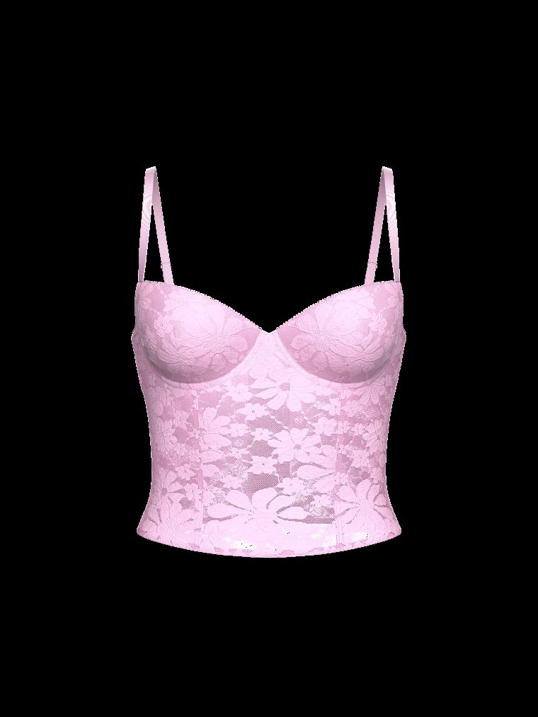 PINK Wink™ Корсетный топ балконет со слегка набитыми чашками