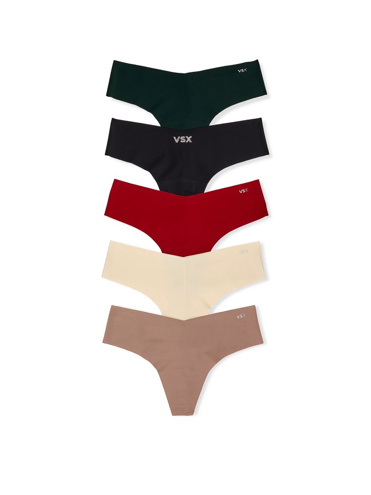 Набор из 5 шт. VSX — невидимые (No-Show) трусики-стринги (Thong Panties)