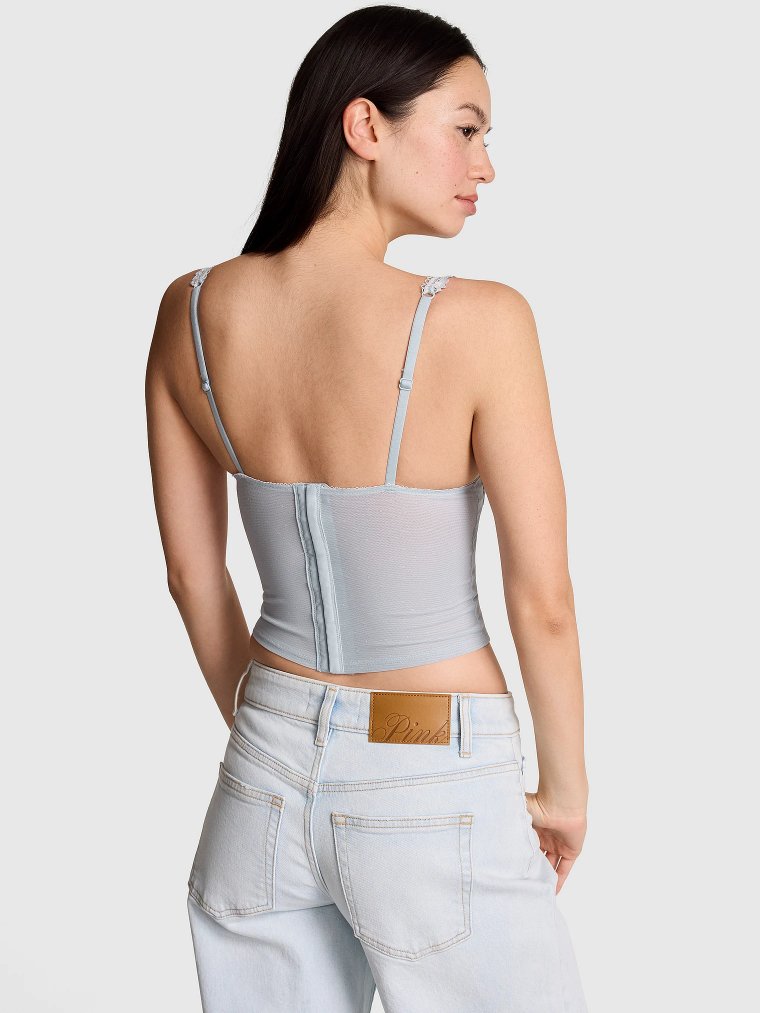 PINK Wink™ Корсетный топ (Corset Top) с глубоким вырезом (Scoop) и лёгкой подкладкой