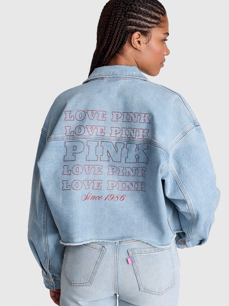 Denim by PINK Укороченная куртка-тракер (Cut-Off Trucker Jacket)