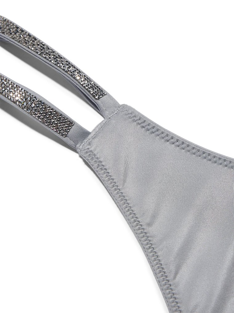 Гладкие стринги (Thong) с двойными блестящими лямками