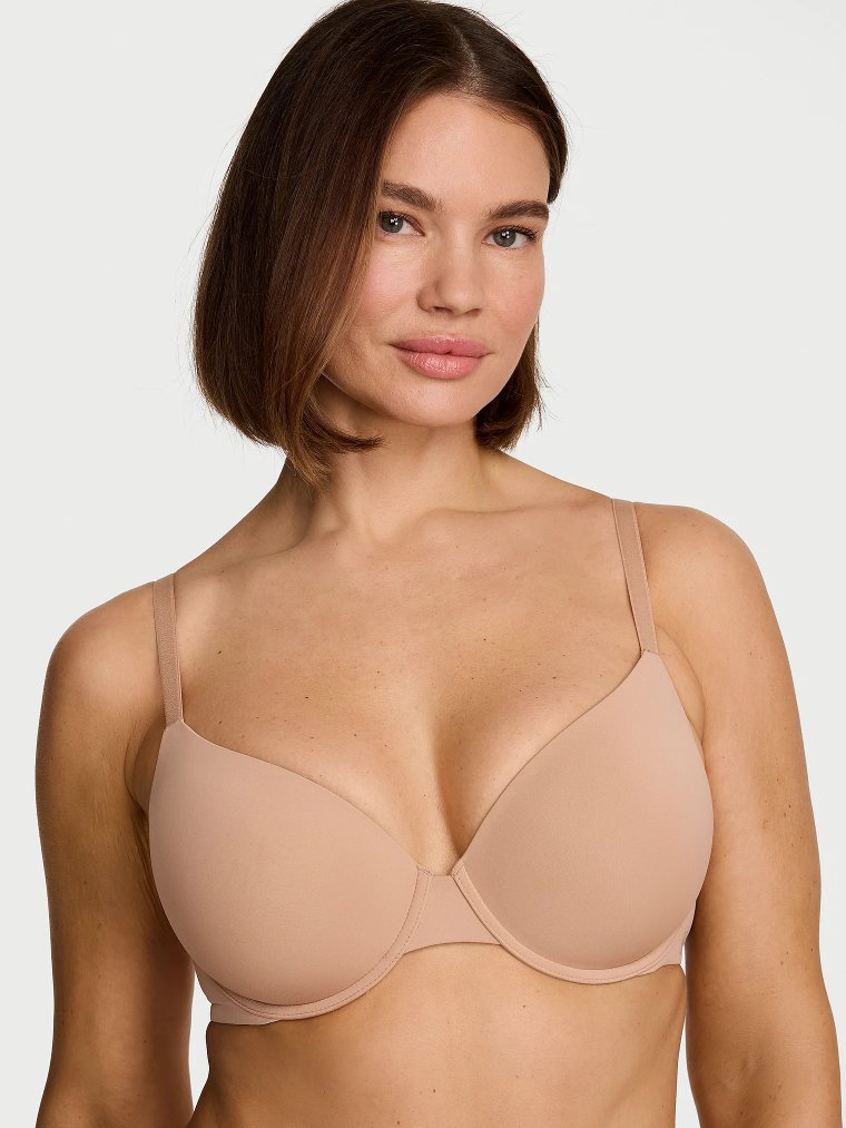 Гладкий полуполный бюстгальтер (Demi Bra) с лёгкой вкладкой