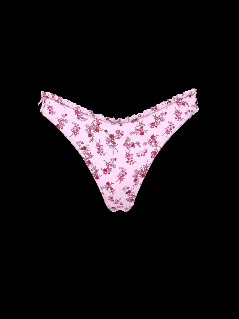 Хлопковые стринги с боковыми завязками (Cotton Side-Tie Thong Panty)