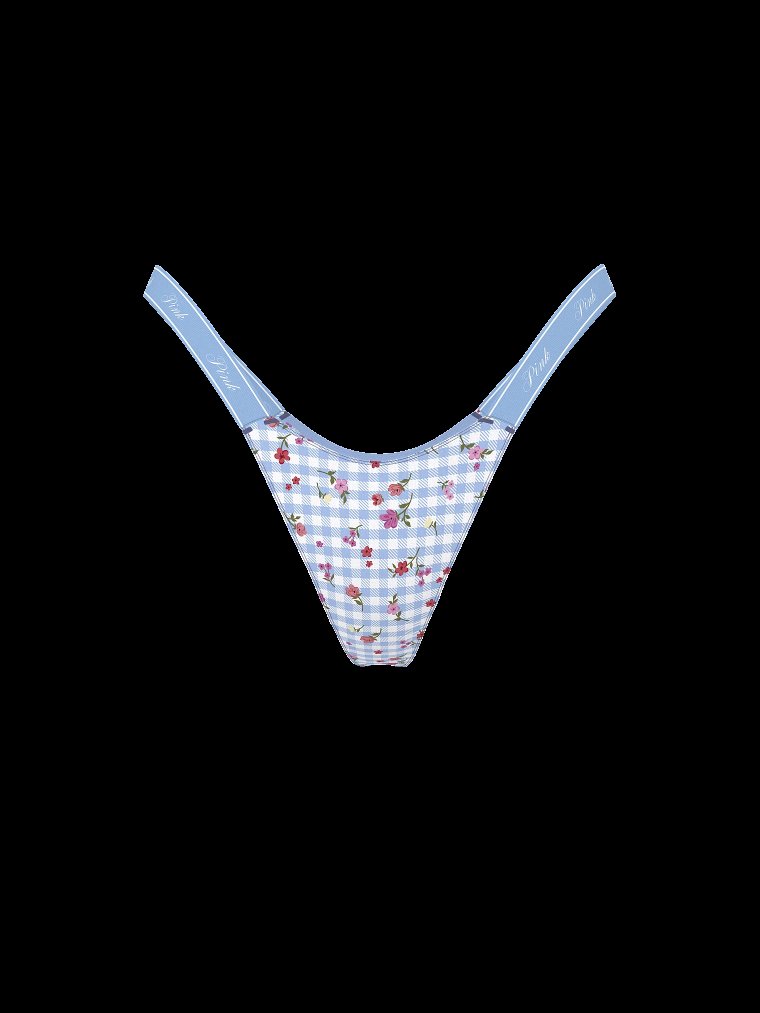 Микро-стринги (Micro Thong Panty) Logo из хлопка (Cotton) с высокой линией бёдер (High-Leg)