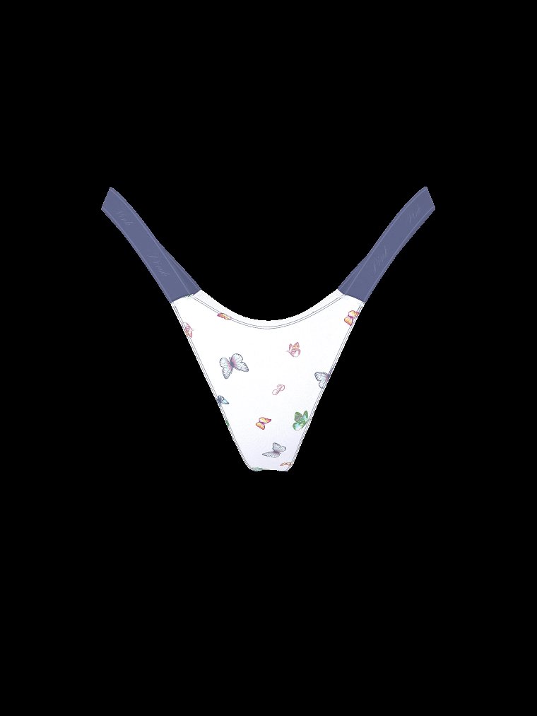 Микро-стринги (Micro Thong Panty) Logo из хлопка (Cotton) с высокой линией бёдер (High-Leg)