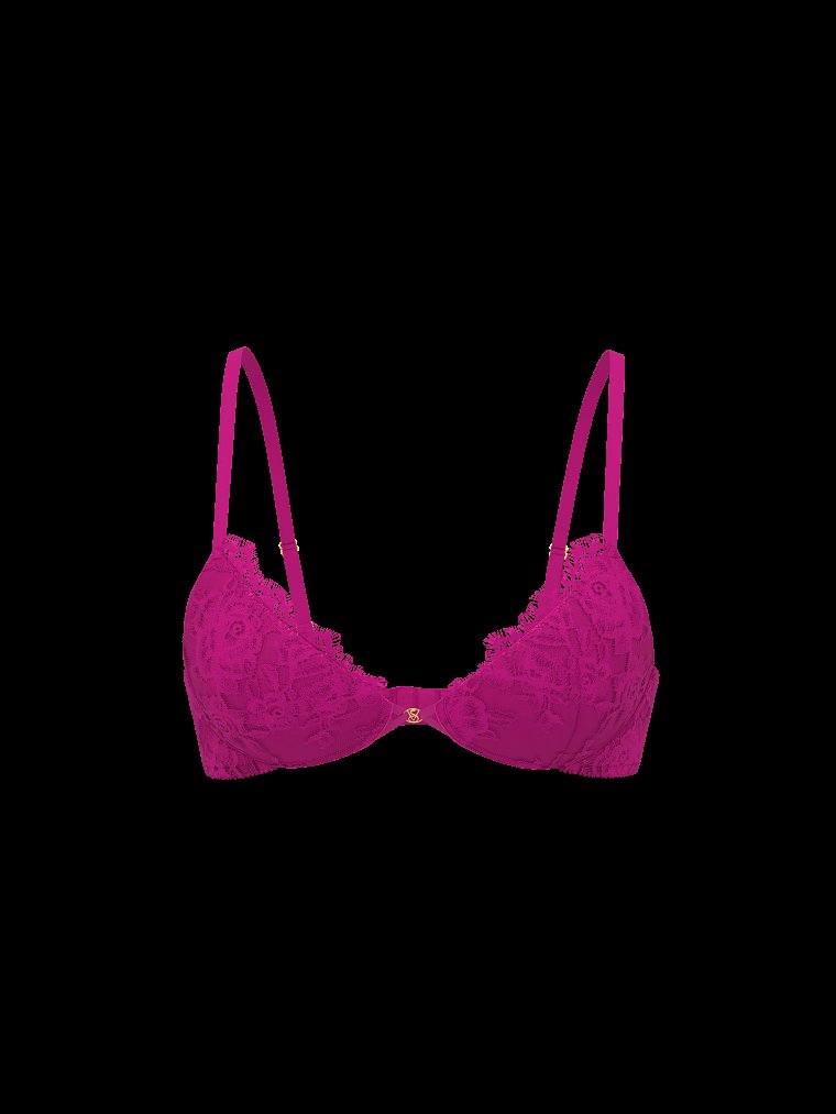 Бомбшелл (Bombshell) Увеличение на 2 размера (Add-2-Cups) Розовый кружевной (Rose Lace) Бюстгальтер пуш-ап (Push-Up Bra)