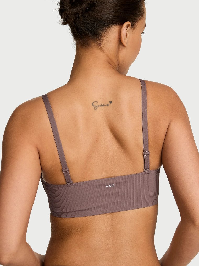 VSX Elevate™ Спортивный топ (Sports Bra) из рибовой ткани (Rib) со сборками (Ruched)