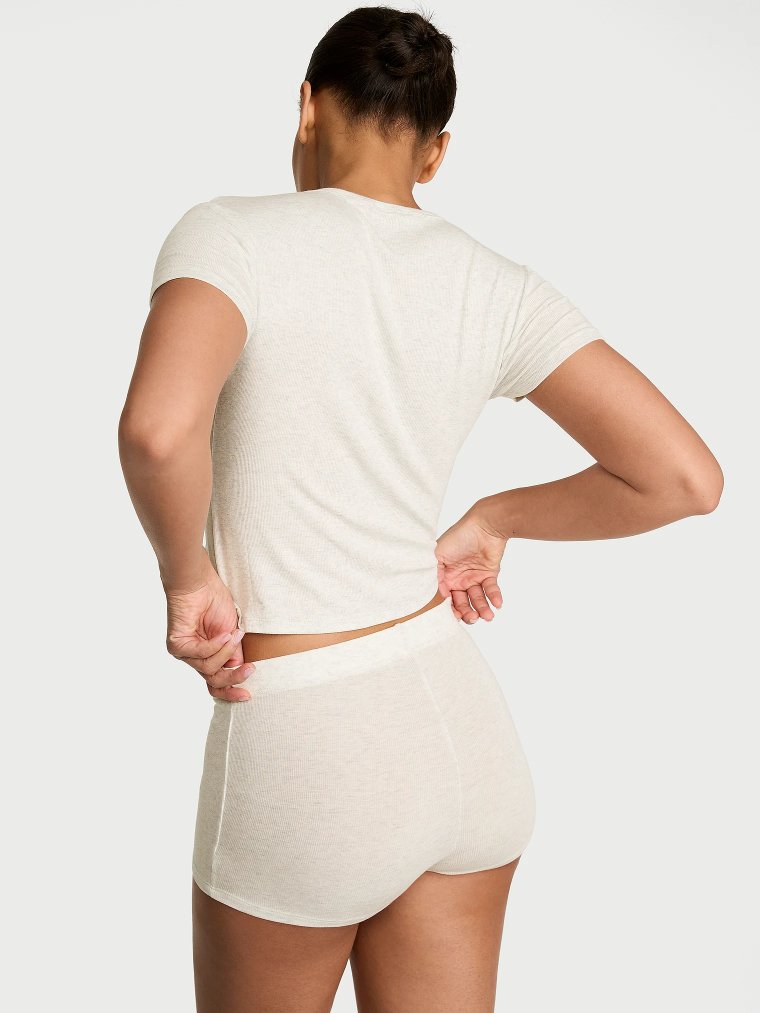 SoSoft™ Комплект из рубчатой футболки и шортиков из модала