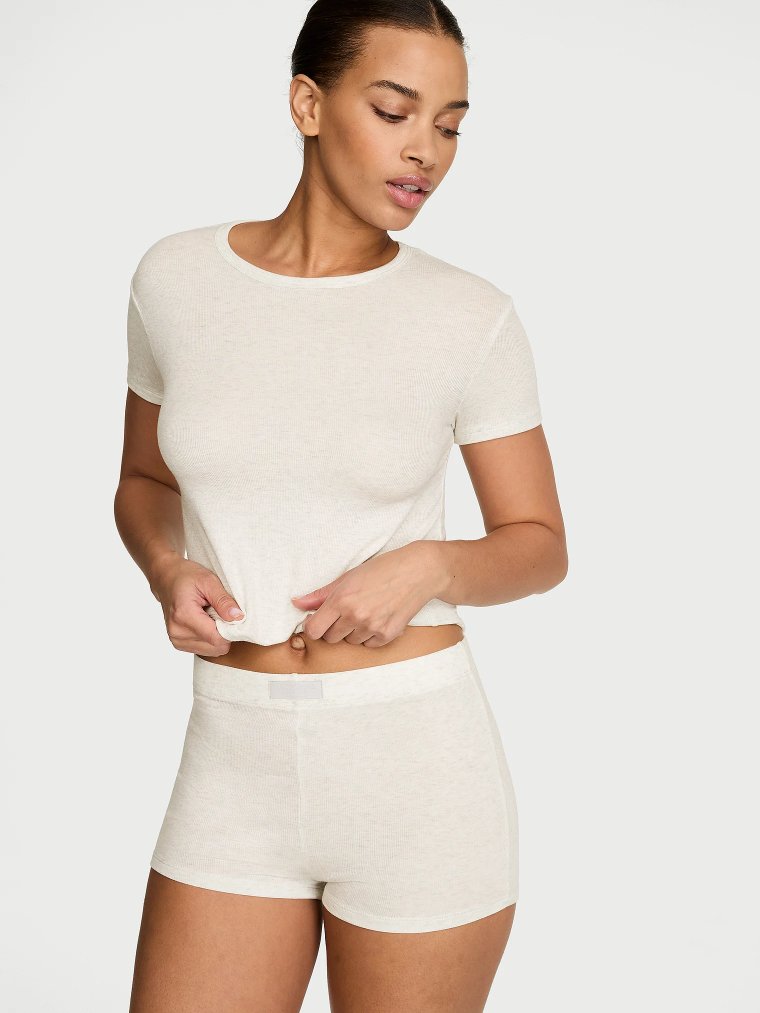 SoSoft™ Комплект из рубчатой футболки и шортиков из модала