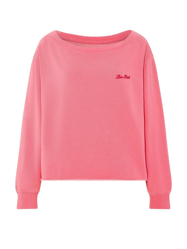 Campus Fleece™ Свитшот (Sweatshirt) с риб-отделкой (Rib) и открытыми плечами (Off-The-Shoulder)