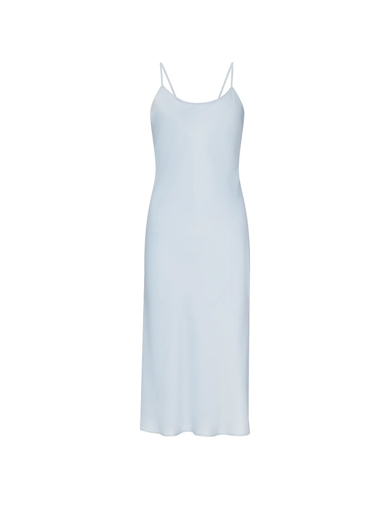 Сатиновое миди-платье-слип (Slip Dress)