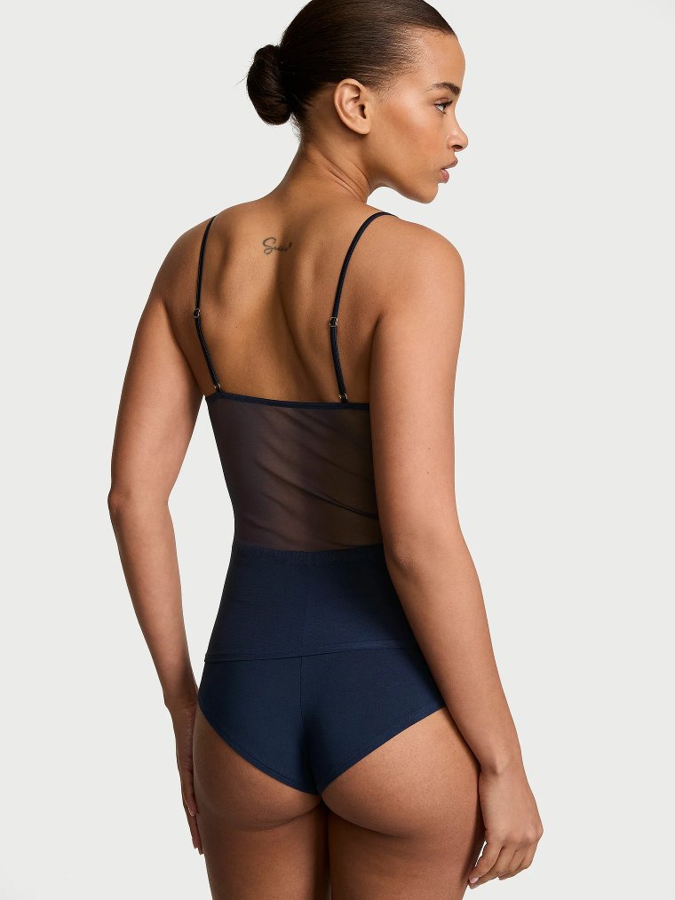 Прозрачный (Sheer) открывающий (Reveal) комплект из майки (Cami) из модала (Modal) и сетки (Mesh)