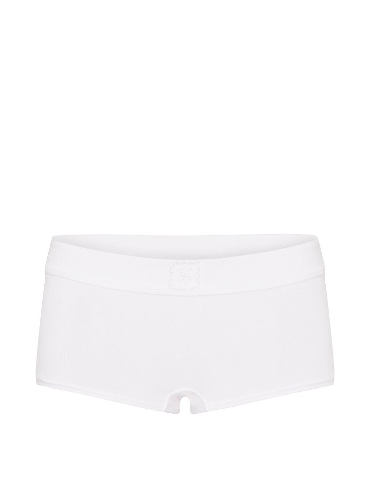 Трусы-шорты (Boyshort) из хлопка с кружевной нашивкой логотипа