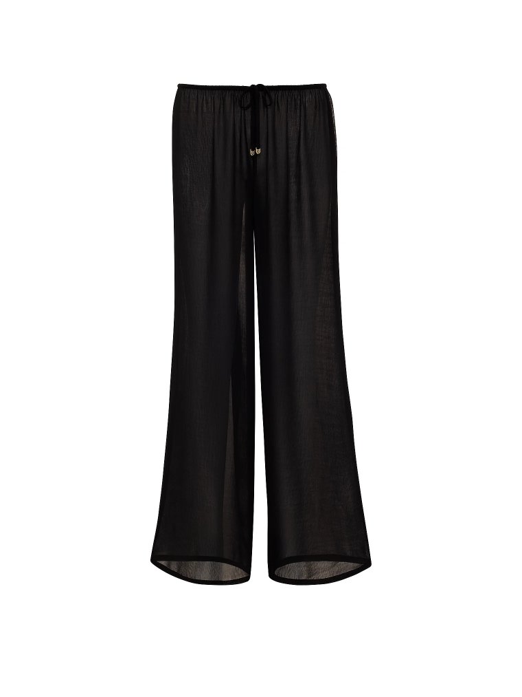 Пляжные прозрачные мятые брюки с широкими штанинами (Beachwear Sheer Crinkle Wide-Leg Pant)