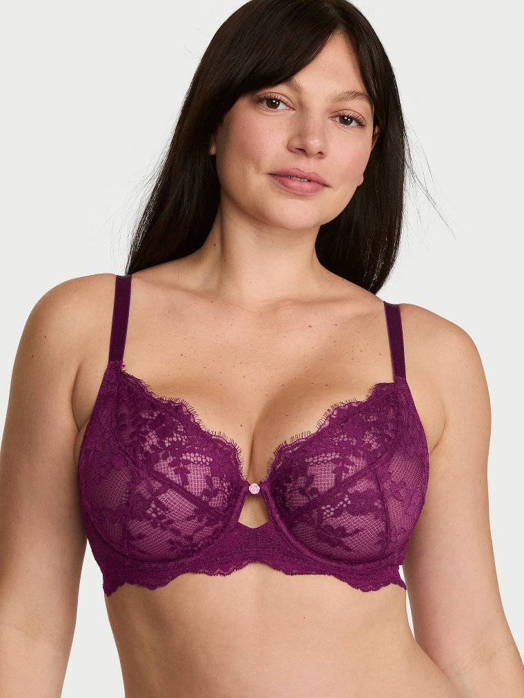 Кружевной полнопокрывающий бюстгальтер без подкладки (unlined) The Fabulous от Victoria's Secret