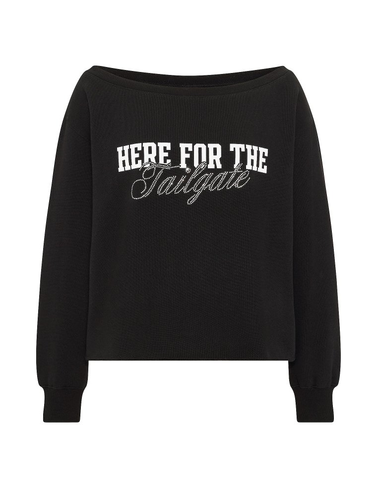 Свитшот (Sweatshirt) Campus Fleece™ с рёберной отделкой и открытыми плечами