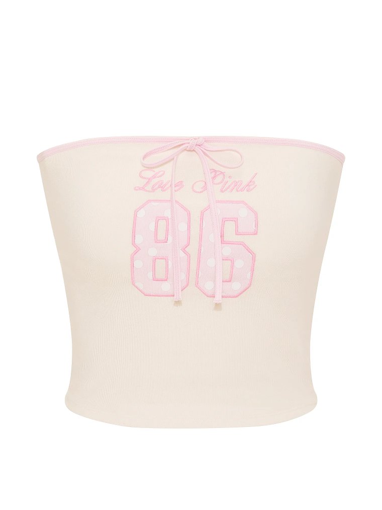 All-Day Cotton™ топ-труба (Tube Top) со сборками (Ruched) и завязкой спереди (Front-Tie)