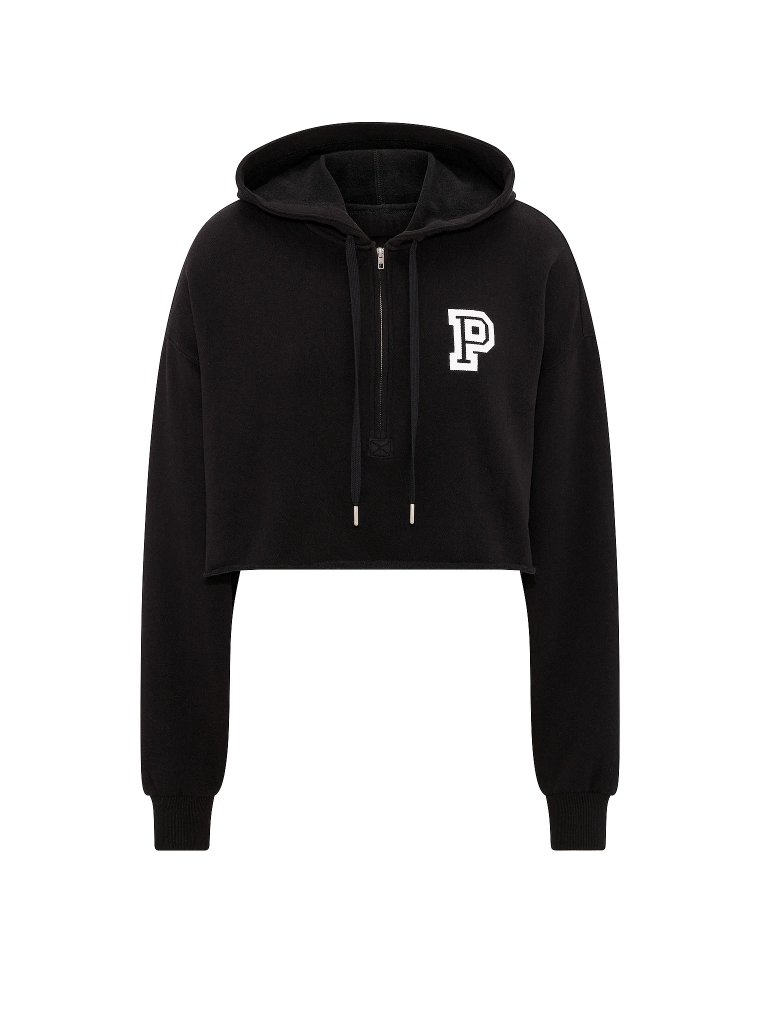 Укороченная толстовка с капюшоном Кампус-флис™ (Campus Fleece™) с молнией на 1/2 длины