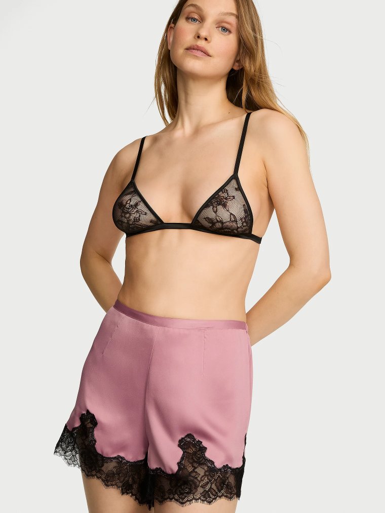 Сатиновые шорты с кружевом Rose Lace (Satin & Rose Lace Short)