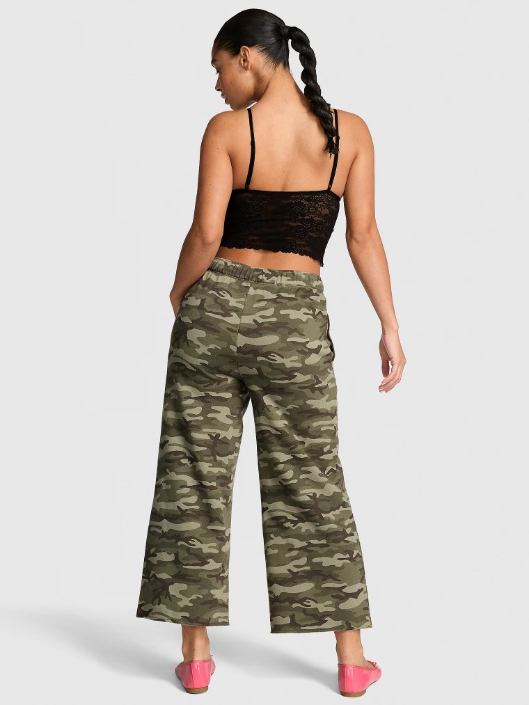 Campus флис (Fleece™) укороченные широкие спортивные штаны (Sweatpants)