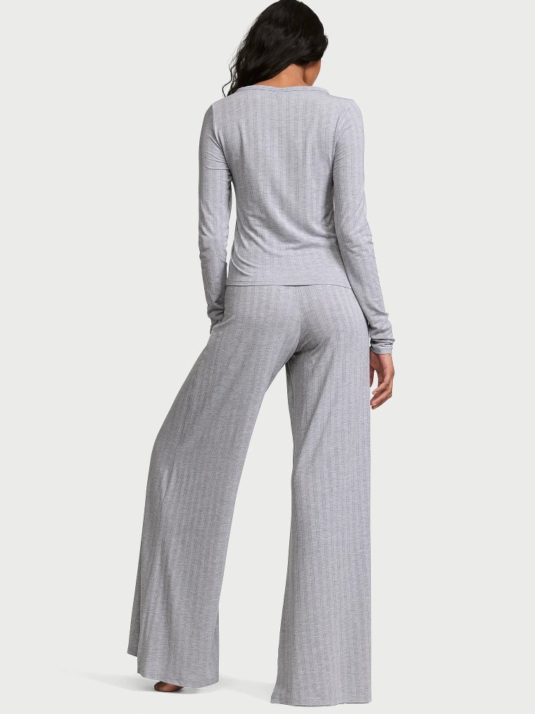 Комплект из топа и брюк (Henley) из очень тонкого модала SoSoft™ Modal Ultra-Fine