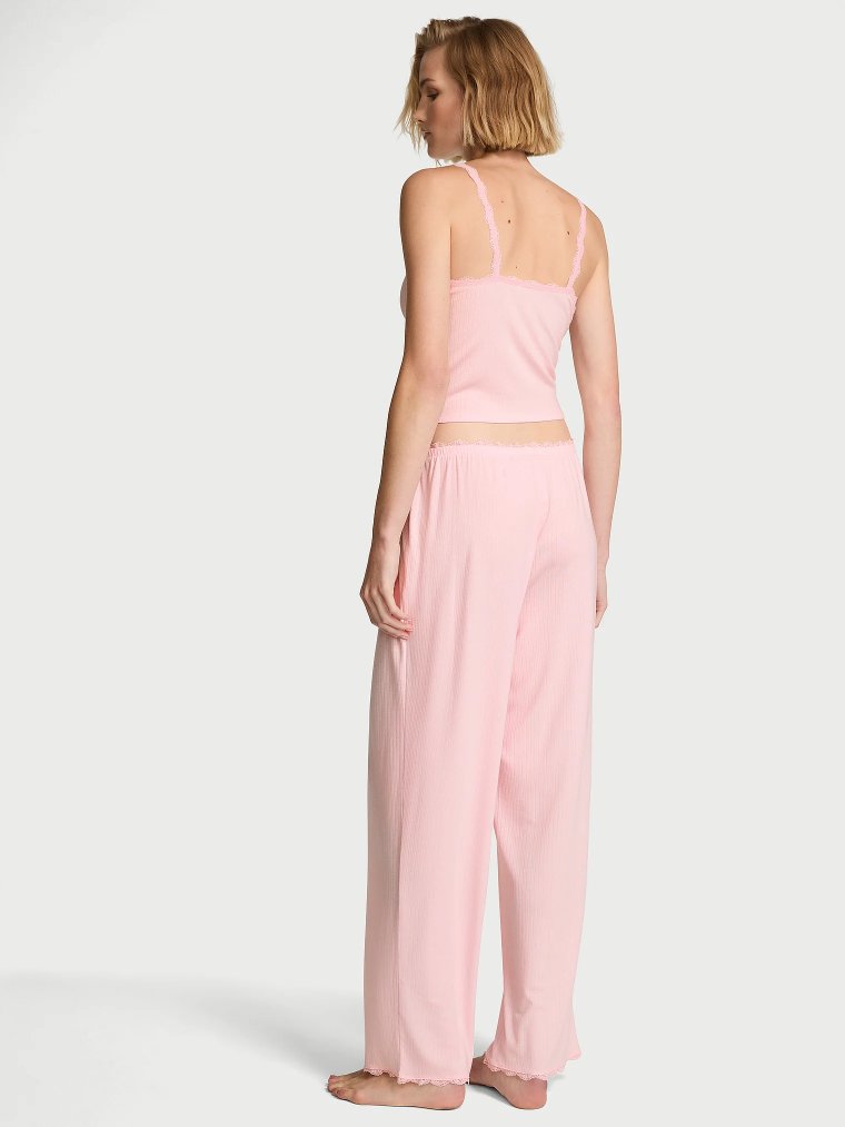 Комплект из майки и брюк из ажурной рифлёной вязки (Pointelle Rib Tank & Pant Set)