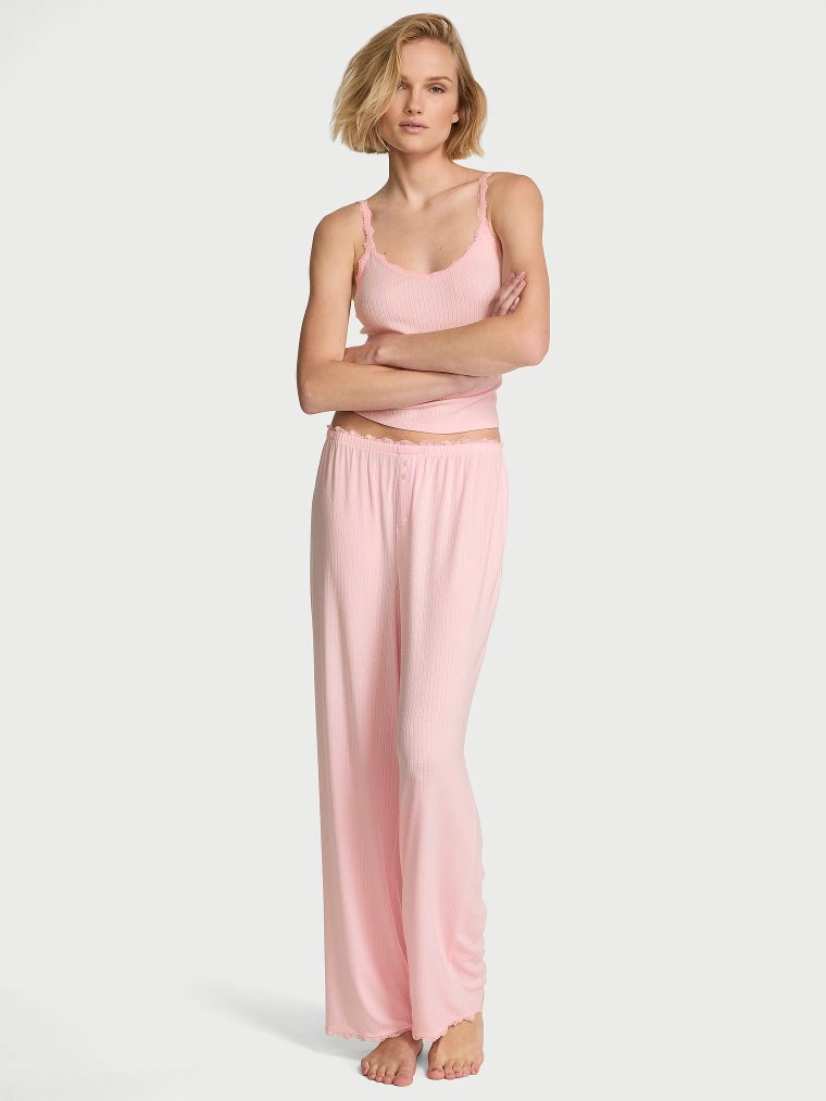 Комплект из майки и брюк из ажурной рифлёной вязки (Pointelle Rib Tank & Pant Set)