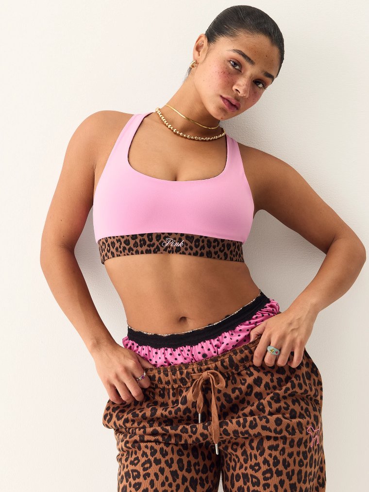 PINK Relay™ Двухсторонний спортивный топ с крестообразной спинкой (Racerback)
