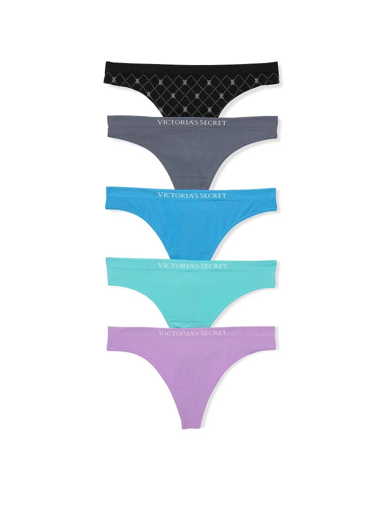 5 в упаковке бесшовные (seamless) трусики-стринги (thong panties)
