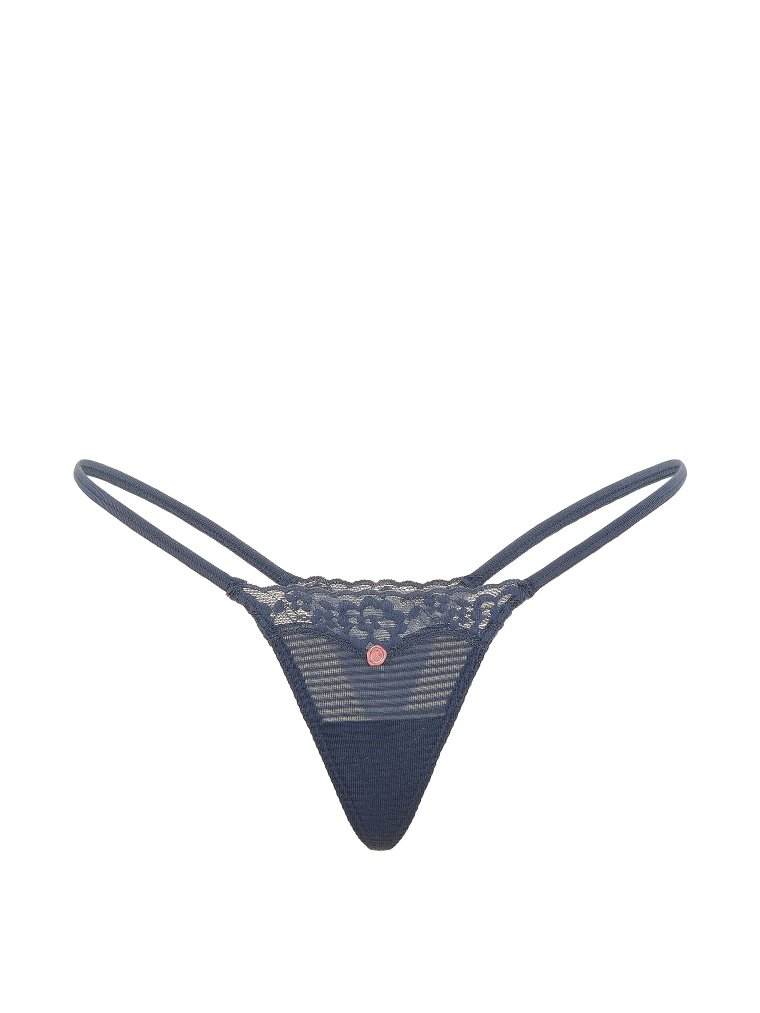 Хлопковые трусики-стринги V-образные с теневыми полосками (Cotton Shadow Stripe Itsy V-String Panty)