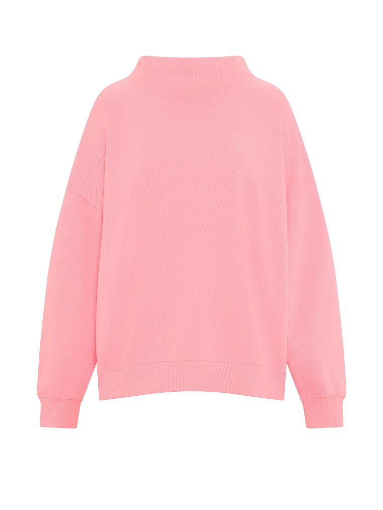 Свободной кроя худи с воротником-стойкой Campus Fleece™ (оверсайз свитшот с высоким воротником)